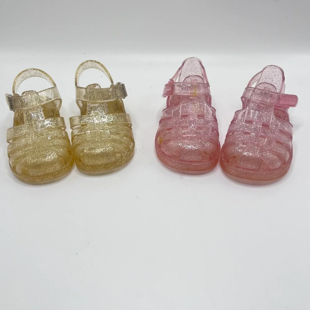 OshKosh Bgosh Baby Gap Glitter Jelly Sandals Bundle Toddler Girls Size 5 2 Pair